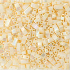 Ivory Pearl Ceylon AB Miyuki Half TILA Beads, Colour 0486, 5.2g appx.