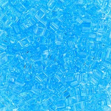 Half Tila Beads Aquamarine Transparent , colour  5.2gm approx. - 0148