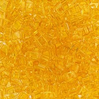 Light Amber Transparent Half Tila Beads, colour 0132, 50 Grams approx.