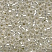 Matte Crystal Silver Lined, Colour 0001F Miyuki 6/0 Seed Beads, 20g approx.
