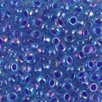 Transparent Light Sapphire AB Miyuki Size 8/0 seed beads, Colour 0261, 22gm