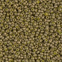 Golden Olive Matte Luster, Colour 2032, Miyuki 11/0, 22g approx.