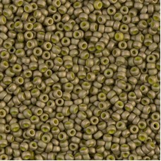 Golden Olive Matte Luster, Colour 2032, Miyuki 11/0, 22g approx.