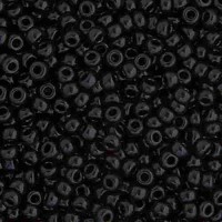 Miyuki Size 15 Seed Beads, Black Opaque, Colour 401, 8.2gr Approx. 