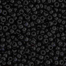 Bulk Bag Black Opaque Miyuki 6/0 Seed Beads, 250g, Colour 0401