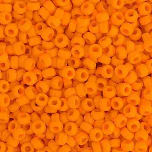 Orange Mandarin Opaque Miyuki 15/0 Seed Beads, 100g, Colour 0405