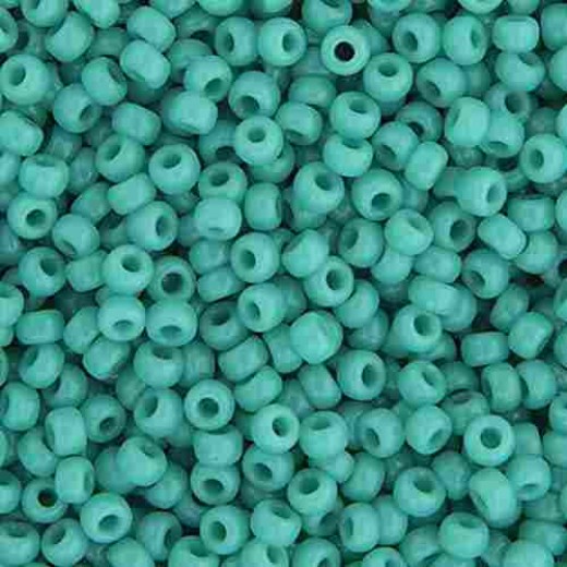 Turquoise Green Opaque Miyuki 15/0 Seed Beads, 100g, Colour 0412