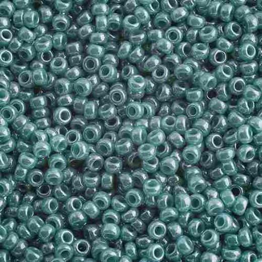 Turquoise Green Opaque Luster Miyuki 15/0 Seed Beads, 100g, Colour 0435