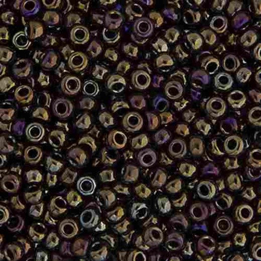 Brown Opaque Iris Miyuki 15/0 Seed Beads, 100g, Colour 0458