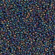 Matte Multi-Iris Miyuki 15/0 Seed Beads, 8.2g, Colour 401FR