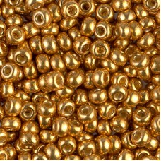 Duracoat Galvanised Yellow Gold Miyuki size 6/0 Colour 4203, 20g approx.