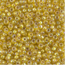 Silver Lined Yellow AB Miyuki Size 8/0 seed beads, Colour  1006, 22gm