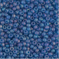 Transparent Capri Blue Matte AB Miyuki Size 8/0 seed beads, Colour 0149FR, 22gm