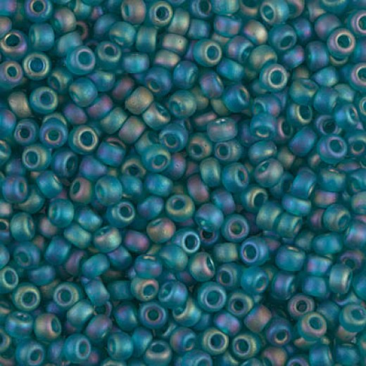 Matte Transparent Teal AB  Miyuki Size 8/0 seed beads, Colour  2405FR, 250gm Wholesale pack