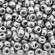 Aluminium Silver Miyuki 8/0 Beads Colour 4587, 10gms approx.