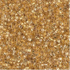 Bulk Bag 24kt Gold Lined Crystal, Colour Code 0033, Size 11/0  Cut Delicas, 25gm...