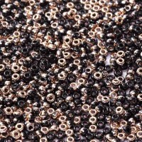 Black Capri Gold, Miyuki 11/0 Union Seed Beads, Colour 55034, Approx. 22g 