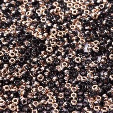 Black Capri Gold, Miyuki 11/0 Union Seed Beads, Colour 55034, Approx. 22g 