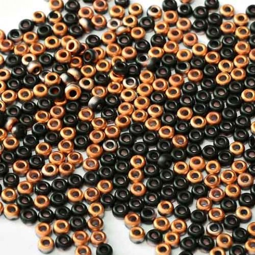 Jet Matted Sunset Miyuki 11/0 Union Beads, Colour 4562, Approx 22 Grams