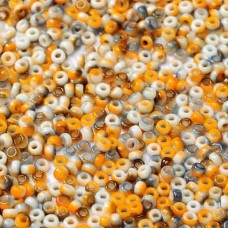 White Opaque Funky Copper, Miyuki 11/0 Union Seed Beads, Colour Code 55058, Appr...