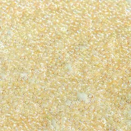 Crystal Yellow Rainbow, Miyuki 11/0 Union Seed Beads, Colour 55018, Approx. 22g