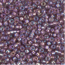 Silver lined smoky Amethytst AB Miyuki size 8 seed beads, colour 1012, 22g appro...