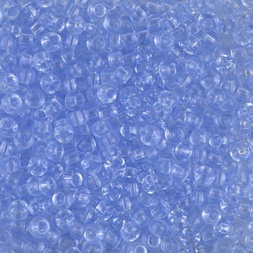 Transparent Light Cornflower Blue Miyuki 8/0 Seed Beads, 22g, Colour 0159L