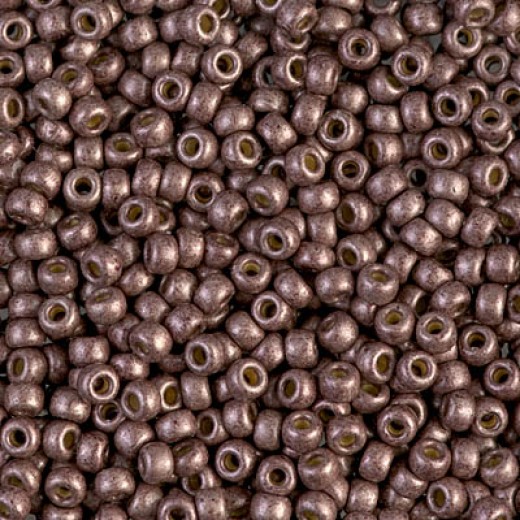 Dark Mauve Matte Duracoat Galvanized Size 8/0 seed beads,, Colour 4213F, 22gm