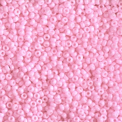 Pink Opaque Miyuki 8/0 Seed Beads, 22g, Colour 0415