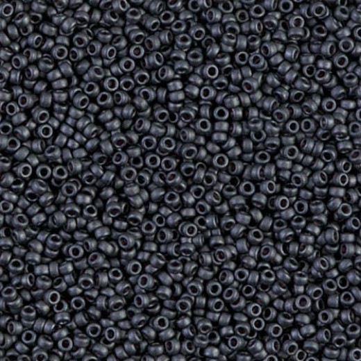 Matte Metallic Slate, Colour 2065, Miyuki 11/0, 22g approx.
