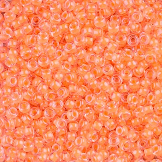 Luminous Creamsicle Duracoat Miyuki size 8/0 seed beads, colour 4298, 250g Wholesale pack 