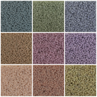 Translucent Miyuki 8/0 Seed Bead collection - 9 colours, 198g in total