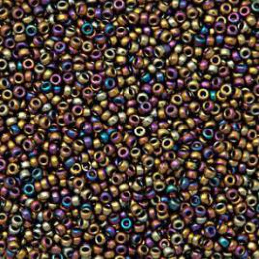 Cut Metallic Purple Gold Iris  Miyuki 11/0 Seed Beads, colour 0188, 5.2g approx.