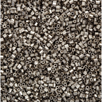 Size 11/0 Miyuki Cut Seed Beads, Nickel / Steel, Colour 0190, Approx 5.2 Grams