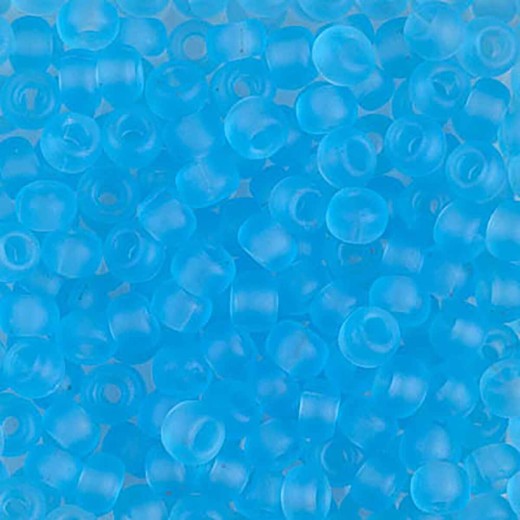 Matte Transparent Light Blue Miyuki size 6/0 Colour  0148F, 20g approx.