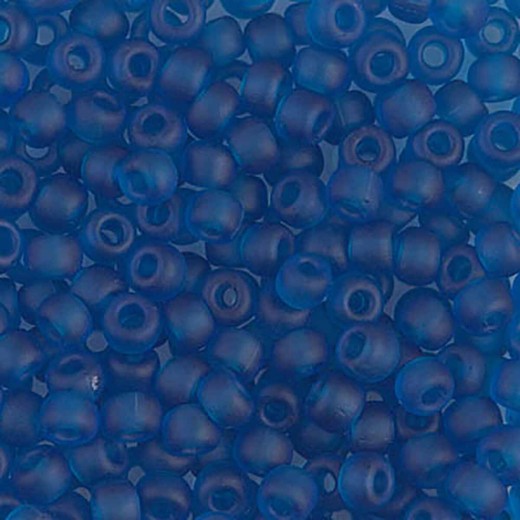 Matte Transparent Capri Blue, Colour 0149F Miyuki 6/0 Seed Beads, 250g approx. Wholesale pack