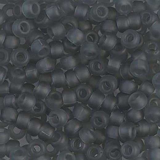 Miyuki Size 6 Seed Beads, Matte Transparent Grey, Colour 0152F, 250g approx. Wholesale pack