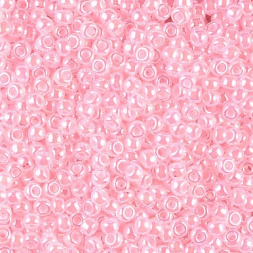 Pale Pink Ceylon Miyuki size 6/0 Colour  0517, 250g approx.