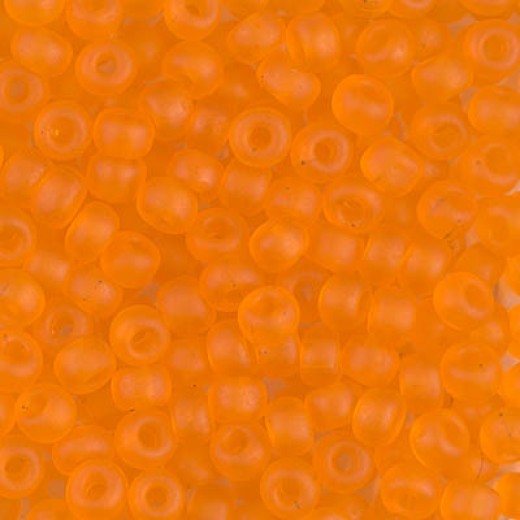 Orange Transparent Matte, Miyuki 6/0 Seed Beads, Colour 0138F, 250g
