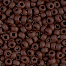 Matte Chocolate Brown Opaque Miyuki size 6/0 Colour  0409F, 20g approx.