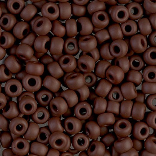 Matte Chocolate Brown Opaque Miyuki size 6/0 Colour  0409F, 20g approx.