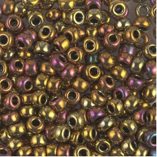 Metallic Gold Iris Miyuki size 6/0 Colour  0462, 20g approx.