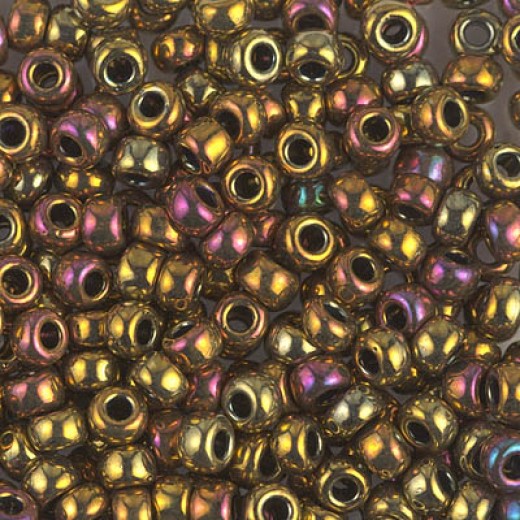 Metallic Gold Iris Miyuki size 6/0 Colour  0462, 250g Wholesale pack