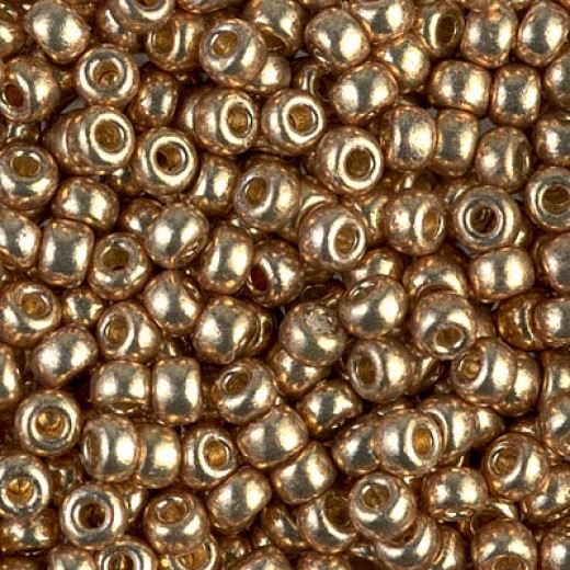 Duracoat Galvanised Champagne Miyuki size 6/0 Colour 4204, 20g approx.