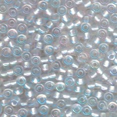 Pearlised Fancy Soft white Lined AB Miyuki 6/0 Seed Beads, 20g, Colour 3637