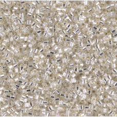 Size 8/0 Miyuki Cut Seed Beads, Silver Lined Crystal, Colour 001, Approx 22 Gram...