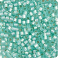 DB0626 Light Aqua Green Silver Lined Alabaster Dyed Miyuki 11/0 Miyuki Delica Be...