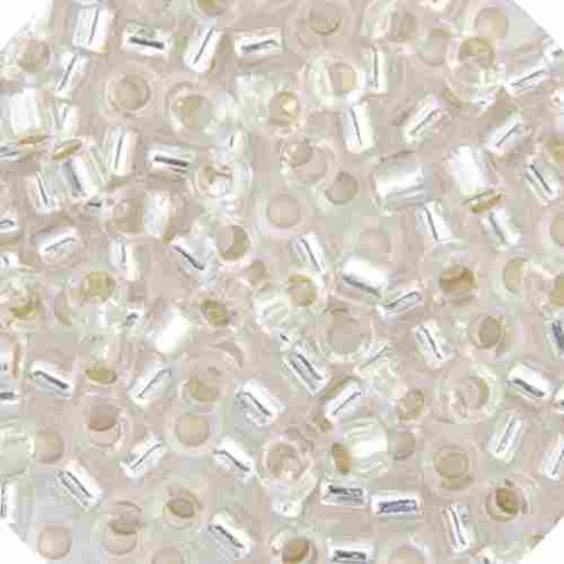 DBM0041 Crystal Silver Lined, Size 10/0  Miyuki Delica Beads, Colour code -41 - Approx. 5.2g