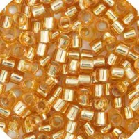 DBM0042 Miyuki  Miyuki Delica Beads Gold Silver Lined, Size 10/0 , Colour code -42 - Approx. 5.2g