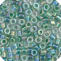 DBM0060 Green Lime AB Lined-Dyed, Size 10/0  Miyuki Delica Beads, Colour code -60 - Approx. 5.2g